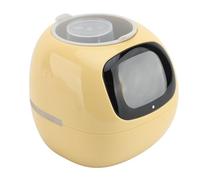 Xiuganpo Robot di Piantatrice Intelligente, Pentola di Fiori Intelligente con Espressione AI, Bocciolo Elettronico con Sensori di umidità della Luce Dell'acqua, Orologio, Calendario (YELLOW)