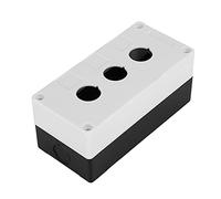Xiuganpo Scatola dell'interruttore dei Pulsanti, Tre Fori Facili 22 Mm per Installare la Scatola di Protezione dei Pulsanti Impermeabili per la Marina Automatica per l'apri della Porta (WHITE)