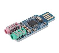 Xiuganpo Scheda Audio USB CM108 Adattatore Audio Esterno Portatile Plug and Play per PC Portatile, Design a Piastra Nuda per Un'uscita di qualità, per Appassionati di Musica e Giocatori