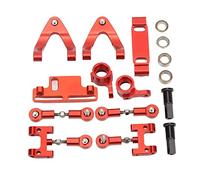 Xiuganpo Set di Accessori in Metallo RC per WPL D12, Set di Coppe Sterzo per Braccio Superiore e Inferiore in Lega di Alluminio Anodizzato, Ottimo Aggiornamento delle Prestazioni per gli Amanti