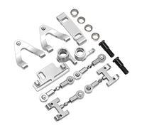 Xiuganpo Set di Accessori in Metallo RC per WPL D12, Set di Coppe Sterzo per Braccio Superiore e Inferiore in Lega di Alluminio Anodizzato, Ottimo Aggiornamento delle Prestazioni per gli Amanti
