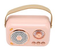 Xiuganpo Set di Altoparlanti e Microfono Bluetooth Portatili, Macchina per Karaoke retrò da 5 W con 6 modalità Vocali, PA Wireless per Feste all'aperto Al Coperto, Canto in Famiglia, Rosa