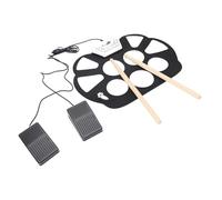 Xiuganpo Set di Batteria Elettronica Pad per Batteria Manuale con Metronomo Integrato, Uscita a Doppio Canale, Jack per Cuffie, Pedale, Altoparlanti Stereo, per Bambini Principianti Adulti, Regalo