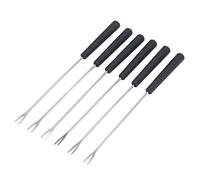 Xiuganpo Set di Forchette per Fonduta Forchette Lunghe Durevoli per Torta Al Formaggio e Cioccolato, 6 in Acciaio Inossidabile per Feste con Fonduta