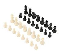 Xiuganpo Set di Scacchi, Pezzi di Plastica a Scacchi Elaborazione Bianca Nera per l'uso dell'allenatore per gli Amanti degli per la Casa per i Tornei di