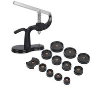 Xiuganpo Set di strumenti per la stampa di orologi, Orologio posteriore caso Closer con 12Pcs Fitting Dies, Kit di riparazione per orologi da orologiaio con impugnatura umanizzata