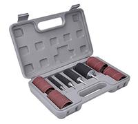 Xiuganpo Set Versatile di Coperture per Tamburi Abrasivi, 4 Ruote in Gomma di Diverse Dimensioni, Intaglio del Legno, Lucidatura dei Metalli, Plastica, Giada, Grana #80#120, 4 Tamburi Abrasivi,