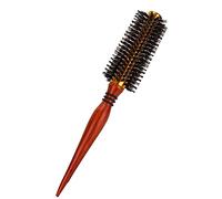 Xiuganpo Spazzola Rotonda per Capelli Lisci, Manico in Legno, 200°C (#12) | Spazzola professionale per styling da salone, setole in nylon, massaggio del cuoio capelluto, antirottura, per uso domestico