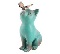 Xiuganpo Statuetta di Gatto, Trama Screziata, Statua Dettagliata di Gatto da Giardino, Squisitamente Realizzata per il Family Office