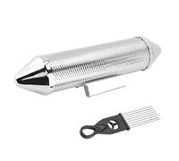 Xiuganpo Strumento a Percussione Guiro in Metallo Realizzato in Robusto Acciaio Inossidabile con Raschietto per Spettacoli Professionali e Appassionati di musica.