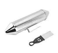 Xiuganpo Strumento a Percussione Musicale Guiro in Metallo di Alta qualità in Acciaio Inossidabile con Comoda Impugnatura, Suono Chiaro, per lo Sviluppo del Talento Musicale dei Bambini, Argento