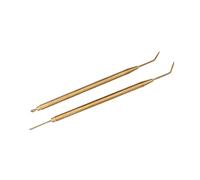 Xiuganpo Strumento di Taglio della cavità Viola, 2 Pcs Impedire un Pettine a Doppia Coda, Acciaio Inossidabile Piegato 45 Gradi (GOLD)