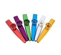 Xiuganpo Strumento Musicale Kazoo in Lega di Alluminio, Portatile e Durevole, Facile da Imparare per il Fuoco o il Viaggio, 12 * 2,5 * 2 Cm, 6 unità