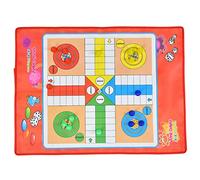 Xiuganpo Tavolo da Gioco Scale e Serpenti, Giocattoli Tradizionali per Bambini in Tessuto Non Tessuto, Tavolo da Stampa Colorato con 16 Pezzi degli Scacchi in Plastica e 1 Dado per il Gioco della