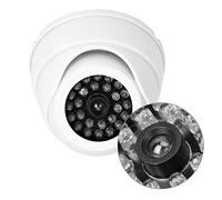 Xiuganpo Telecamera di Simulazione a Cupola Finta con Luce a LED e Forma Realistica, Spaventa Efficacemente i Ladri per gli Uffici dei Supermercati, ABS, Mostrata Come Immagine