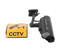 Xiuganpo Telecamera di Sorveglianza Finta, Telecamera CCTV Simulata, Compatta, Alimentata, Durevole, Migliora la Sicurezza, Scoraggia Potenziali Rischi con Luci Rosse Lampeggianti per le Aziende