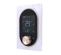 Xiuganpo Termostato di Manopola Intelligente, Riscaldamento dell'acqua Termostato Smart Display Meteorologico Programmabile Iniettato Temperatura Regolabile 2,4 GHz per Camera (WHITE)