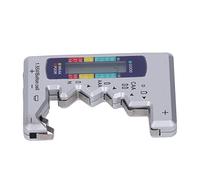 Xiuganpo Tester Digitale per Batterie Tester in Materiale ABS Durevole per Batterie da 1,5 V 9 V e a Bottone Design Compatto (SILVER)