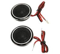 Xiuganpo Tweeter per Auto da 25 Mm per Miglioramento del Suono HiFi Lega di Alluminio Compatta 2 Pezzi 150 W Tweeter a Cupola Nera per Qualsiasi Audio per Auto