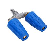 Xiuganpo Ugello di Rondella di Potenza Rotante, 2 in 1 Design Robusto 4000 Psi Massima Pressione di Lavoro Rondella Doppio Ugello per Veicoli (BLUE)