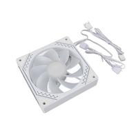 Xiuganpo Ventola per Case del Computer da 120 Mm con Illuminazione ARGB Flusso D'aria 58,36 CFM per Dispositivo di Raffreddamento 'acqua della CPU 1 unità (Lama inversa bianca)