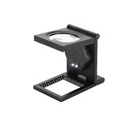 Xiuganpo Vetro di Ingrandimento, Vetro di Ingrandimento 30x con 2 LED, Lenti Ottiche 30x, Portatile per il Controllo dei Diamanti per Riparare Telefoni e Computer