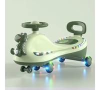 Xiuganpo Wiggle Auto Giocattolo Universale da Cavalcare con Luce Musicale Silenziosa per Bambini Divertimento All'aria Aperta in Plastica 1 unità (GREEN)