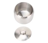 Xiuganpo Zuccheriera di Alta qualità in Acciaio Inossidabile, Barattolo per Spezie con Coperchio, Contenitore per Spezie e Sale Facile da Pulire per la Caffetteria di Famiglia (SILVER)