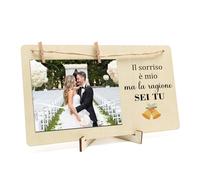 XiuGlimpse Cornice Matrimonio Elegante - Regalo Perfetto per Casa Nuova della Coppia, Pensiero Romantico per la Moglie o il Marito - Cornice Anniversario con, Idea Regalo per Nozze o Fidanzati
