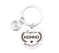 XiuGlimpse Regalo Festa del Nonno Portachiavi per Nonno, Idee Regalo per Natale Compleanno Pensione e Ringraziamento, Portachiavi con Design per Nonni e Famiglia
