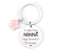 XiuGlimpse Regalo Nonni,Portachiavi per Nonna, Idee Regali Compleanno Natale Capodanno Pasqua Festa Della Mamma per Nonna dai Nipoti, Portachiavi con Design per Nonni e Nipoti