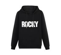 xiugoulovestory Balboa Rocky Men's Hooded with Pocket Style Cotton Long Sleeve Hoody Men Casual Streetwear Hip Hop Tops Hoodie Camisetas Black L