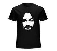 xiugoulovestory Charles Manson Mens T-Shirt Black L