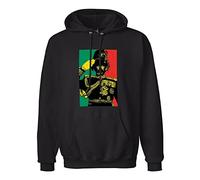 xiugoulovestory Sweatshirt Hoodie Selassie King Rastafari Jah Art Unisex Adult Size Black M