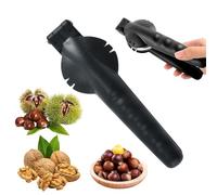 Xiujuers Taglia Castagne, Castagno Clip, Inossidabile Pinza Taglia Castagne, Schiaccia Castagne, Tagliacastagne, Taglia Castagne Pinza, Multifunzione Pela Castagne, Adatto per Castagne, Noci (Nero)