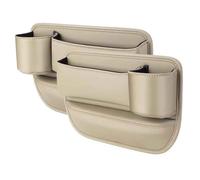 XIUKANGNB Organizzatore Spazi Sedile Auto per Mercedes Benz AMG GT Classe A AMG CLA AMG CLS AMG C AMG E, PU Pelle Portabicchieri Scatola Portaoggetti Seggiolino Riempitivo Tasca Laterale,B/Beige