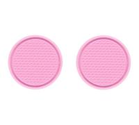 XIULANJIAYOU 2 Pezzi Sottobicchieri Auto per Dacia Sandero II Stepway 2016-2025, Gomma Portabevande Sottobicchiere Tappetino Antiscivolo Impermeabile Interni Accessori,C/Pink