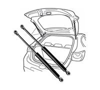 XIULANJIAYOU Molle a Gas per Bagagliaio Auto per Range Rover Evoque 2015-2018, 2 Pezzi Ammortizzatori Cofano Posteriore Baule Portellone Supporto Sollevamento