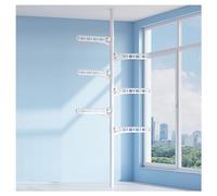 Xiulideni - Appendiabiti autoportante a 6 ripiani, altezza regolabile, da pavimento a soffitto, con asta di tensione angolare, per camera da letto, soggiorno e armadio