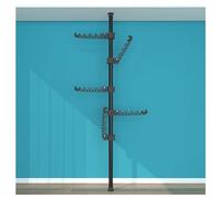 Xiulideni - Appendiabiti da pavimento a soffitto, regolabile a 6 livelli, con asta di tensione, per soggiorno, camera da letto, balcone, massimizza spazio e stile