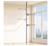 Xiulideni - Appendiabiti regolabile a 3-6 ripiani, autoportante, dal pavimento al soffitto, per camera da letto, soggiorno, balcone (grigio, 4 livelli), design salvaspazio
