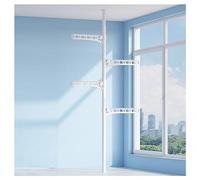 Xiulideni - Appendiabiti regolabile a 4 livelli, dal pavimento al soffitto, con aste di tensione angolari, per camera da letto, armadio, soggiorno, balcone, soluzioni di archiviazione