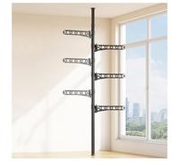 Xiulideni - Appendiabiti regolabile da pavimento a soffitto, 3-6 ripiani, autoportante, verticale, angolare, per camera da letto, soggiorno, soluzione salvaspazio