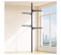 Xiulideni - Appendiabiti regolabile da terra a soffitto, 3-6 ripiani, verticale, ad angolo, per camera da letto e soggiorno, design salvaspazio autoportante