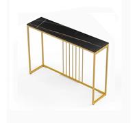 xiuling4568 Consolle Ingresso Consolle for ingresso, soggiorno, divano, tavolino laterale con robusto supporto in metallo Tavolo Consolle(Nero,M)