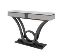 xiuling4568 Consolle Ingresso Consolle in finto marmo for soggiorno, tavolino stretto da divano da 47,24", tavolino moderno, tavolo da ingresso Tavolo Consolle(Nero)