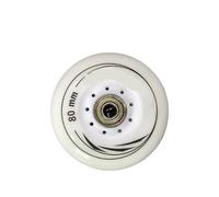 XIUsheUA 8 Pz/Set 80mm 76mm 72mm 90A Rulli Pattini in Linea Pattini da Slalom Ruota for Pattinaggio for Adulti Ruote A Rulli per parchi, Piste di Pattinaggio(White 80mm ABEC7)