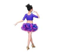 XIUsheUA Abito da Ballo latinoamericano Abito Estivo da Ballo Latino for Ragazze, Abito Sala, Tango, Moderno, Competizione, palcoscenico, Costume, Abbigliamento