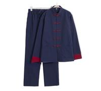 XIUsheUA Kung Fu Tai Chi Uniforme Tradizionale da Uomo in Cotone e Lino Top Pantaloni Hanfu Tang Suit Set di Abbigliamento per Tai Chi, Arti Marziali(Color 6,3XL 185)