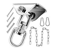 XIUsheUA Supporto Amaca Kit for Appendere Amaca con Catena Altalena, Ganci for Resistenti in Acciaio Inossidabile, Kit for Girevole a 360° for Yoga, Sedia for per Altalena, Yoga, Amaca, Sacco da Boxe